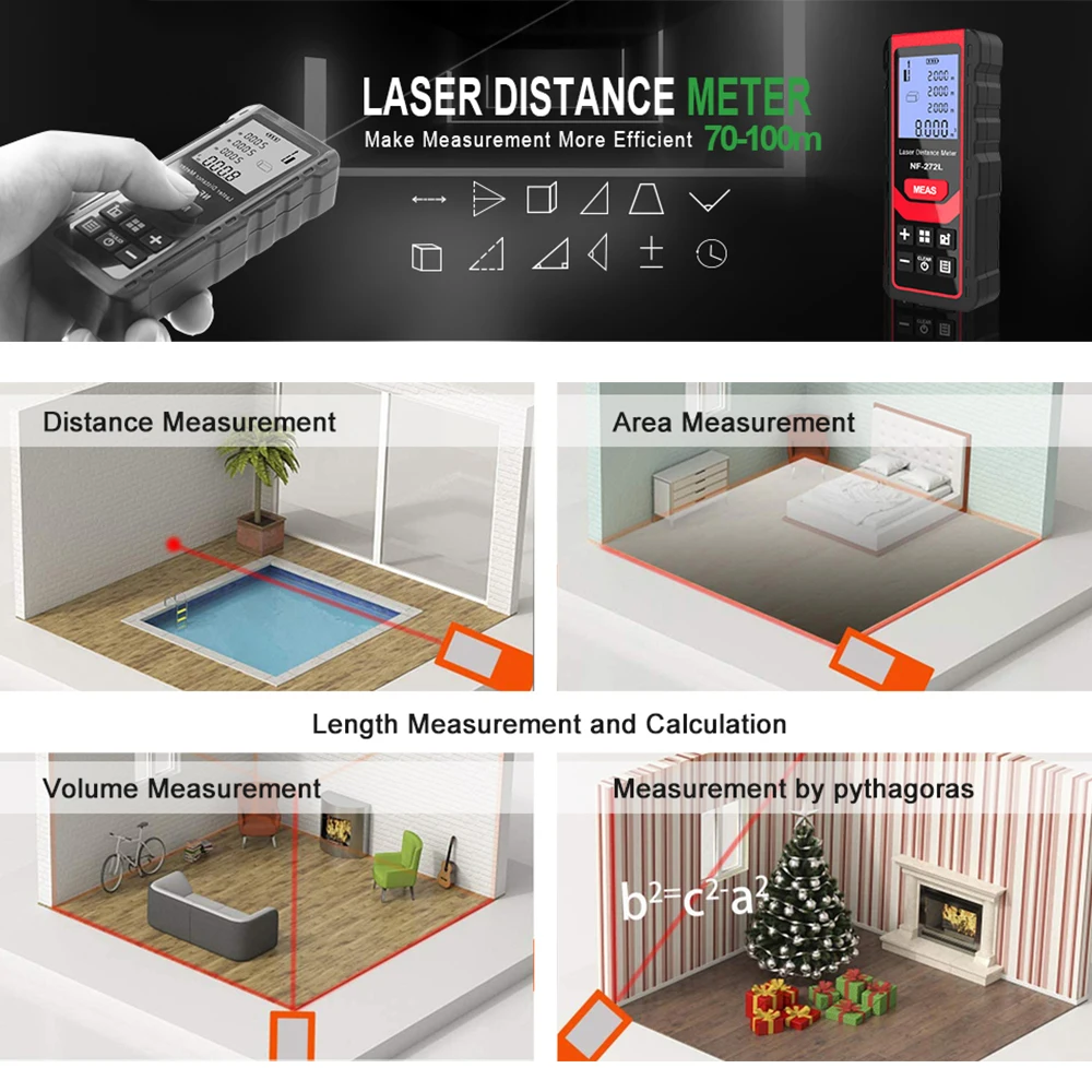 Noyafa NF-271 Laser Distance M - Industrial Laser Rangefinder 评论和价格