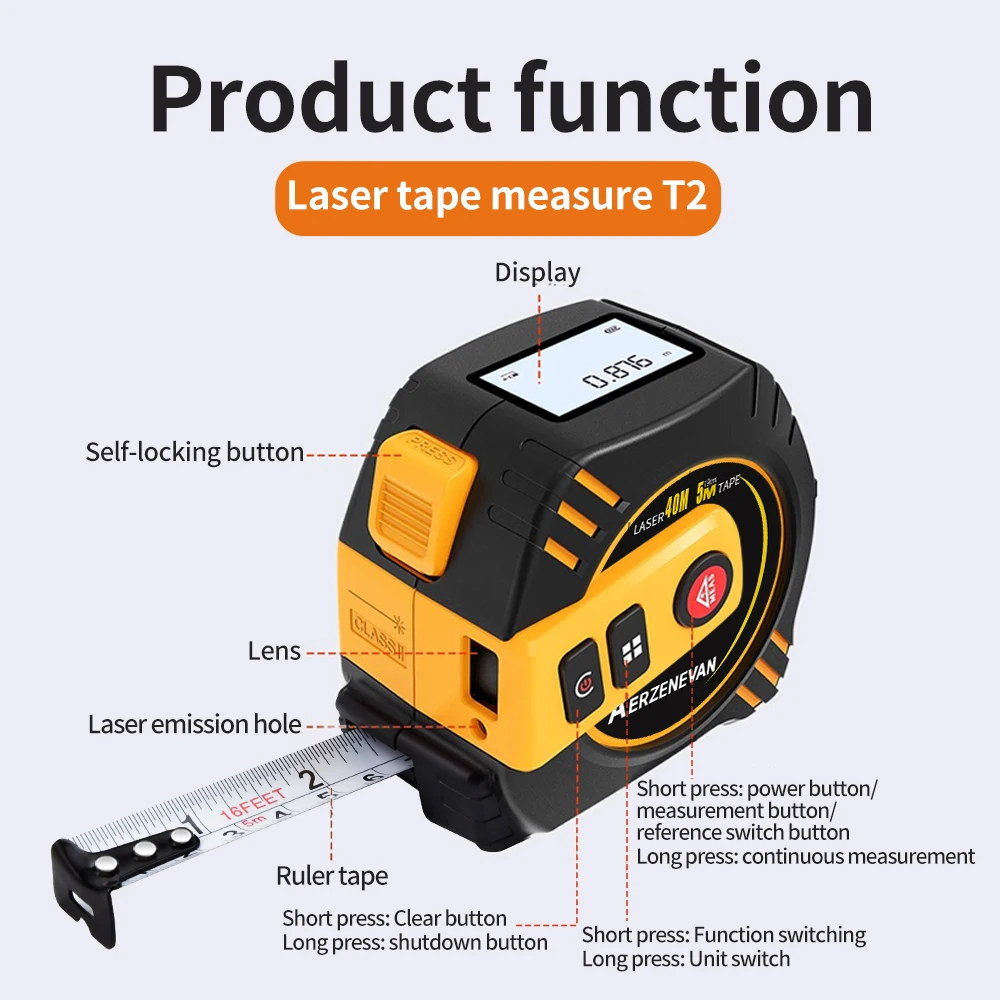 80m Laser Tape Measure Tape Me - Industrial Laser Rangefinder 评论和价格